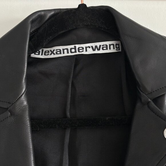 Alexander Wang black leather jacket - Picture 3 of 7